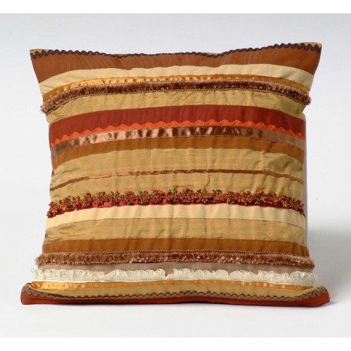Sampler Stripes cushion cover - small square - golds